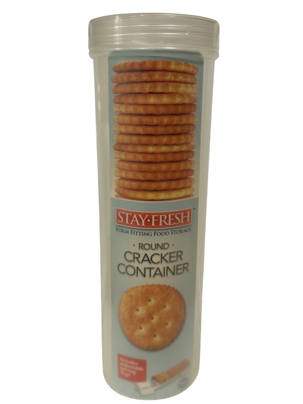 NEW The Container Store Stay Fresh Clear Round Cracker Container Discontinued